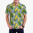 thumbnail image 1 of Fuzoiu Corn On The Leaves Print Men's Polo Shirts Short Sleeve,Golf Shirts for Men,Mens Golf Shirt Moisture Wicking Quick-Dry-Medium, 1 of 6