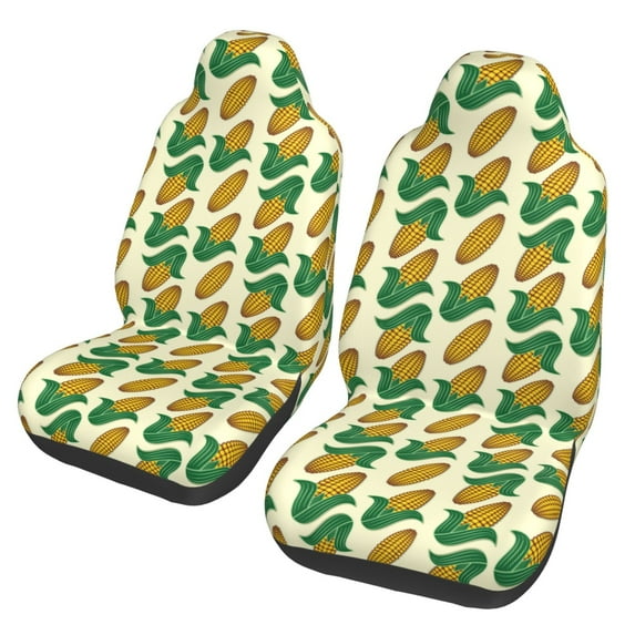 Fuzoiu Corn Print Seat Covers Set, Car Seat Covers Front Seats, Car Seat Protector, Car Seat Cushion, Seat Covers Carseat Cover Universal Fit for Most Cars