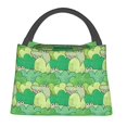 thumbnail image 1 of Fuzoiu Crocodile And Bush Print Portable Insulation Lunch Bag,Large Lunch Box,Container Reusable Leakproof Tote for Work, Travel, and Outdoor Activities, 1 of 6