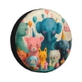 thumbnail image 1 of Fuzoiu Cute Animal Party Print Universal Spare Tire Cover with Buckle Strap, Waterproof Wheel Covers for Jeep, Trailer, RV, Truck and All Car-15 inch, 1 of 6