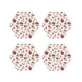 thumbnail image 1 of Fuzoiu Cute Animal Print Leather Coasters Set,Drink Coasters Set of 4,for Tabletop Protection, Durable PVC Coasters,Home Décor and Housewarming Gift-Hexagon, 1 of 6