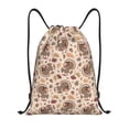 thumbnail image 1 of Fuzoiu Cute Autumn Turkey Print Drawstring Backpack for Gym, Travel, Yoga,Sports Sackpack String Bag for Women Men-Medium, 1 of 6