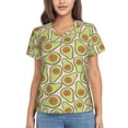 thumbnail image 1 of Fuzoiu Cute Avocado Print Women's Classic V-Neck T-Shirt, Short Sleeve V Neck Tees for Casual Everyday Wear,Casual Fit Tee,Summer Fashion Tops-XX-Large, 1 of 5
