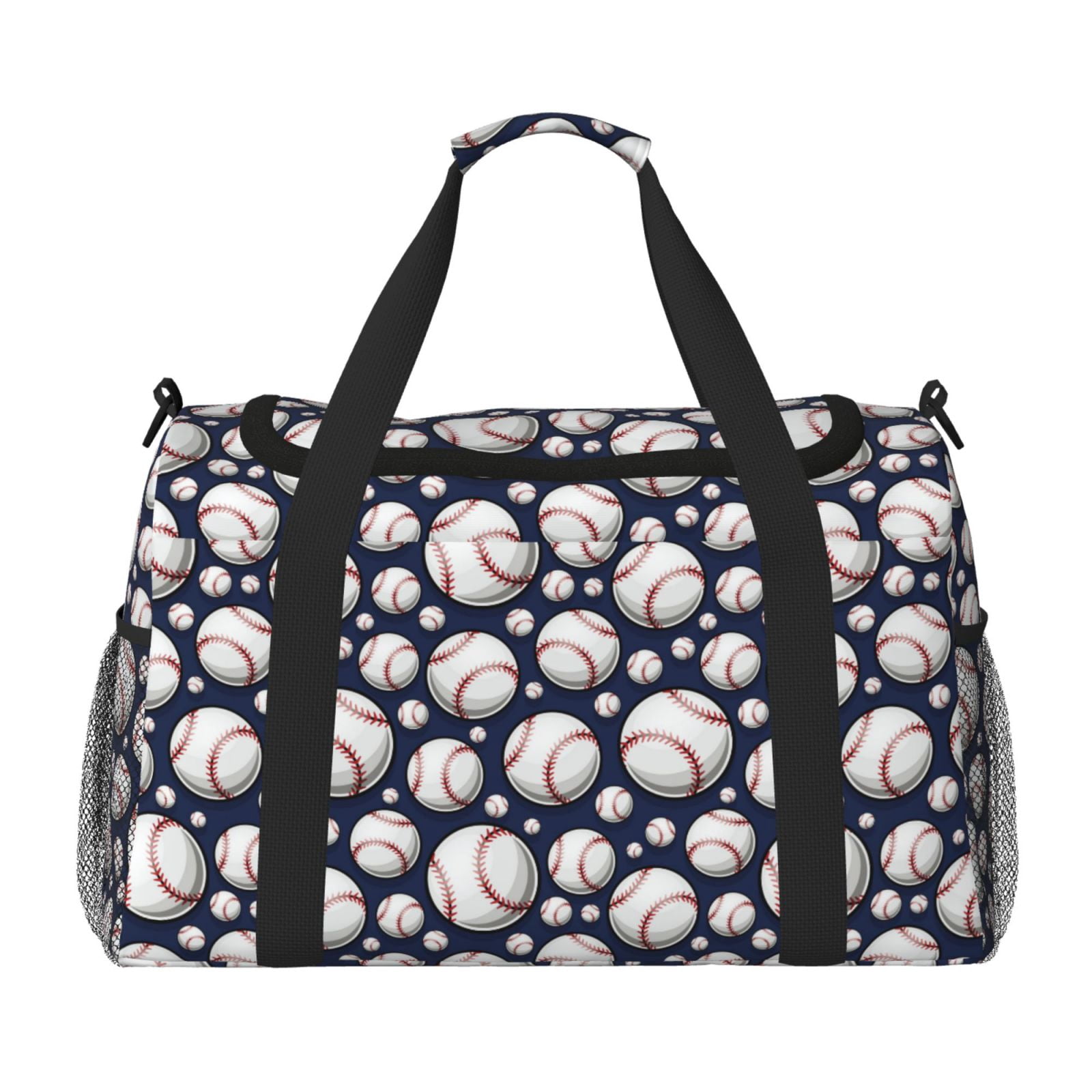 Fuzoiu Cute Basebal Print Travel Duffle Bag,Carry On Tote Bags,Duffel Bag,Sport Gym Bag, Hospital Bag for Labor and Delivery, Overnight Bag,Luggage Bag