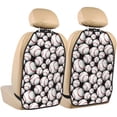 thumbnail image 1 of Fuzoiu Cute Baseball Print 2 Pack Kick Mat Back Seat Protector With 3 Storage Pockets, Universal Car Seat Back Organizer For Kids Pets, Waterproof Backseat Protector For Most Car, 1 of 8