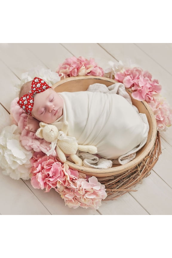 Cute Baseball Print Baby Bow Headband for Newborns, Baby Girl Head Wrap,Baby Shower Gift,Stretchy Hair Accessories for Newborn Infant Toddlers Kids