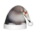 thumbnail image 1 of Fuzoiu Cute Cartoon Kitten Print Santa Hat Christmas Hat for kids,Santa Hats with Pompom, Unisex Xmas Holiday Hat for Christmas New Year Festive Party Supplies, 1 of 6