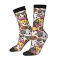 thumbnail image 1 of Fuzoiu Cute Cat Print Athletic Crew Socks for Men & Women,Casual Crew Socks,Above Ankle Crew Socks for Business, Casual, 1 of 6