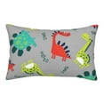 thumbnail image 1 of Fuzoiu Cute Dinosaur Print Fuzzy Pillowcases, Super Soft Pillow Case Cover with Zipper for Bedroom, Sofa, Couch,Cozy Pillow Shams for All Seasons-20"x30", 1 of 1