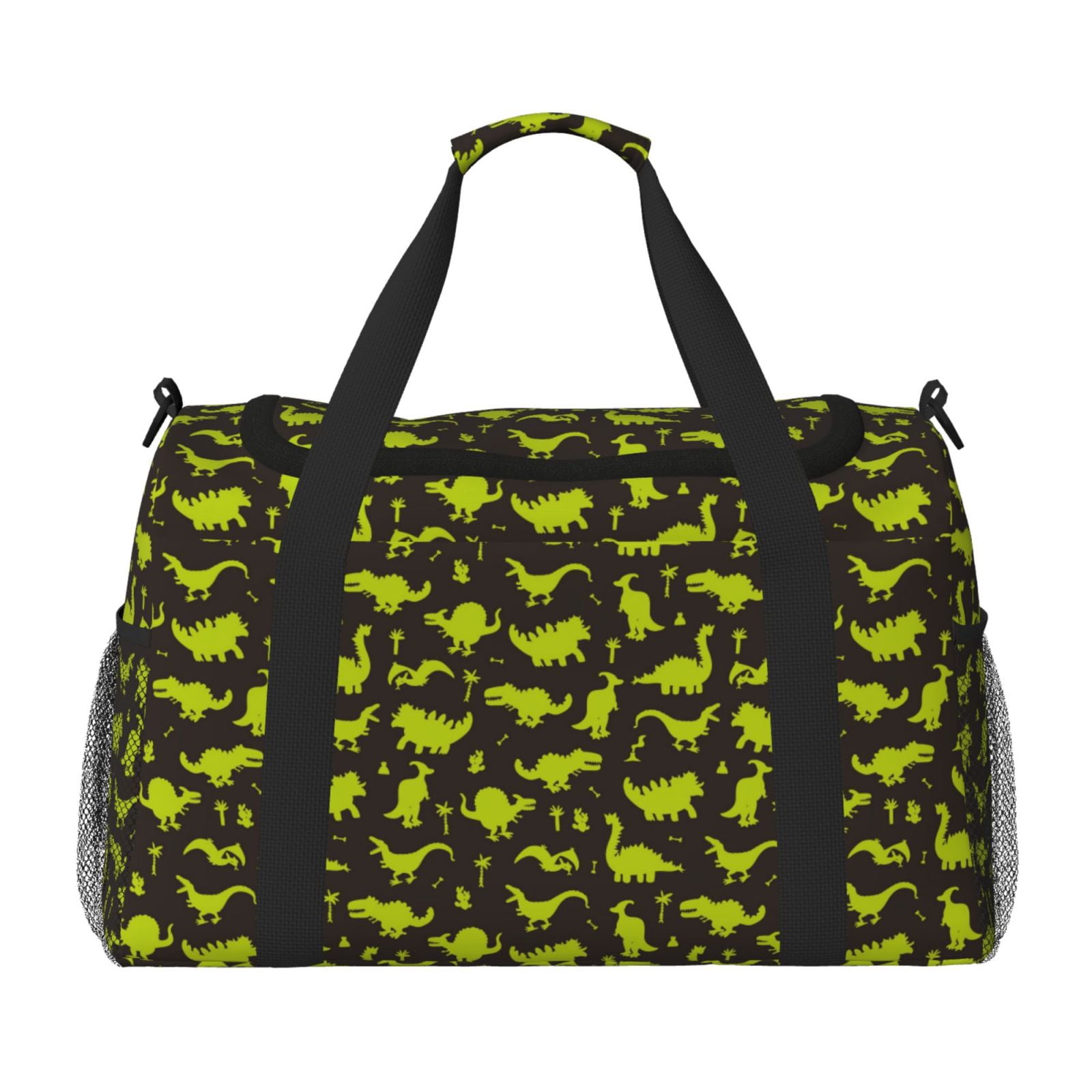 Fuzoiu Cute Dinosaurs (2) Print Travel Duffle Bag,Carry On Tote Bags,Duffel Bag,Sport Gym Bag, Hospital Bag for Labor and Delivery, Overnight Bag,Luggage Bag