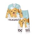 thumbnail image 1 of Fuzoiu Cute Dog In Bathtub1 Print Men's Long-Sleeved Pajama,Lounge Button Down Nightwear,Mens Notch Collar Pajama Set -XX-Large, 1 of 7