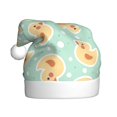 thumbnail image 1 of Fuzoiu Cute Duck Print Santa Hat Christmas Hat for Adults,Santa Hats with Pompom, Unisex Xmas Holiday Hat for Christmas New Year Festive Party Supplies, 1 of 6