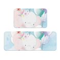 thumbnail image 1 of Fuzoiu Cute Elephant Print Kitchen Floor Mat 2 Sets,Kitchen Rugs and Mats,,Non Skid Waterproof Kitchen Floor Mat for Kitchen,Home Office,Sink,Laundry, 1 of 6