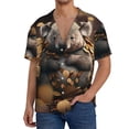 thumbnail image 1 of Fuzoiu Cute Fallen Leaf Koala Print Men's Casual Short,Men's Short Sleeve Shirt,Mens Casual Button Down Shirts,Cuban Collar Summer Shirt for Beach, Vacation, and Outdoor Activities-Medium, 1 of 5