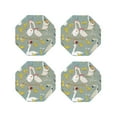 thumbnail image 1 of Fuzoiu Cute Farm Birds Print Leather Coasters Set,Drink Coasters Set of 4,for Tabletop Protection, Durable PVC Coasters,Home Décor and Housewarming Gift-Octagon, 1 of 6