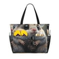 thumbnail image 1 of Fuzoiu Cute Fat Ball Branch Print Waterproof Beach Tote Bag for Women Girls with Zipper,Sandproof Pool Swim Bag,Large Capacity Beach Travel Bag for Pool Swim Travel Everyday, 1 of 7