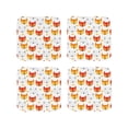 thumbnail image 1 of Fuzoiu Cute Fox with Heart Print Leather Coasters Set,Drink Coasters Set of 4,for Tabletop Protection, Durable PVC Coasters,Home Décor and Housewarming Gift-Square, 1 of 6