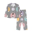 thumbnail image 1 of Fuzoiu Cute Geese Print Women's Long-Sleeved Pajama,Lounge Button Down Nightwear,Womens Notch Collar Pajama Set-Medium, 1 of 7
