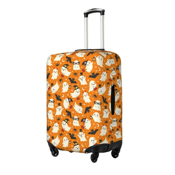 Fuzoiu Cute Ghosts Print Suitcase Cover,Washable Luggage Covers for Suitcase,Elastic Luggage Protector Cover,Scratch Resistant Travel Suitcase Covers-Medium