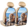 thumbnail image 1 of Fuzoiu Cute Guinea Pig Sea Print 2 Pack Kick Mat Back Seat Protector With 3 Storage Pockets, Universal Car Seat Back Organizer For Kids Pets, Waterproof Backseat Protector For Most Car, 1 of 8