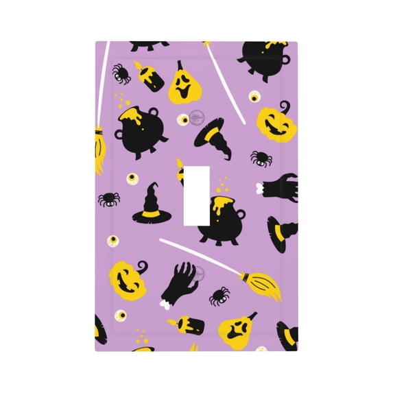 Fuzoiu Cute Halloween Print Single Duplex Outlet Cover Plate, Light Switch Cover, for Receptacle Light Switch, Switch Cover Decorative Wallplate-Style T