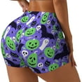 thumbnail image 1 of Fuzoiu Cute Halloween Print Women's Workout Shorts,Workout Biker Shorts Women,Exercise Fitness Shorts,Scrunch Short, Athletic Shorts for Gym Yoga Running Sport Active-Medium, 1 of 8
