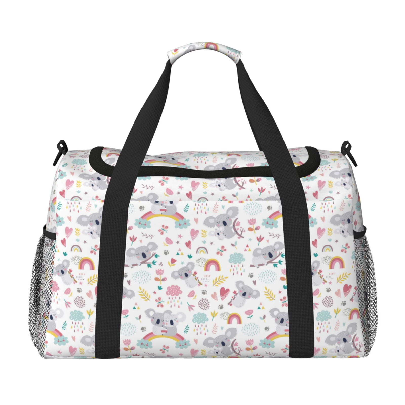 Fuzoiu Cute Koala Print Travel Duffle Bag,Carry On Tote Bags,Duffel Bag,Sport Gym Bag, Hospital Bag for Labor and Delivery, Overnight Bag,Luggage Bag