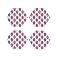 thumbnail image 1 of Fuzoiu Cute Number 8 Print Leather Coasters Set,Drink Coasters Set of 4,for Tabletop Protection, Durable PVC Coasters,Home Décor and Housewarming Gift-Hexagon, 1 of 6