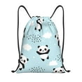 thumbnail image 1 of Fuzoiu Cute Panda Bear Print Drawstring Backpack for Gym, Travel, Yoga,Sports Sackpack String Bag for Women Men-Medium, 1 of 6
