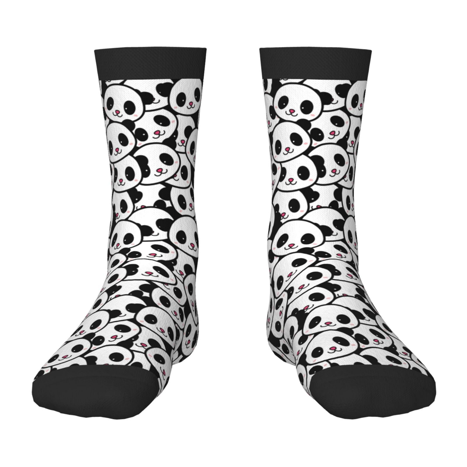 Fuzoiu Cute Panda Face Print Kids Socks For Boys Girls,Grip Crew Socks ...
