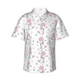 thumbnail image 1 of Fuzoiu Cute Poodle Dog Print Hawaiian Shirt for Men, Summer Beach Casual Short Sleeve Button Down Shirts, Men’s Beach Summer Shirts with Pocket,3X-Large, 1 of 7