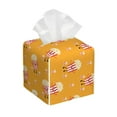 thumbnail image 1 of Fuzoiu Cute Popcorn Print Tissue Box Cover Holder, Square Leather Tissue Box,PU Leather Decorative Organizer for Tabletop, Bathroom, Car, Office, 1 of 7