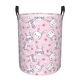 thumbnail image 1 of Fuzoiu Cute Rabbit Flower Print Circular Hamper,Laundry Basket with Handle,Collapsible Laundry,Dirty Clothes Storage Basket,for Bedroom Bathroom Dorm Living Room-Small, 1 of 6