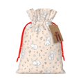 thumbnail image 1 of Fuzoiu Cute Rabbit Print Christmas Gift Bag,Burlap Gift Bag with Drawstring Closure & Hang Tag,Perfect for Holidays, Birthdays, and Special Occasions-Medium, 1 of 7