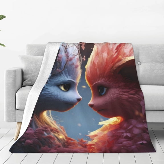 Fuzoiu Cute Red And White Elf Print Ultra-Soft Micro Fleece Blanket,All Seasons Flannel Throw, Lightweight Blanket for Bed, Sofa, Couch, Movie Night, Camping, and Travel-
