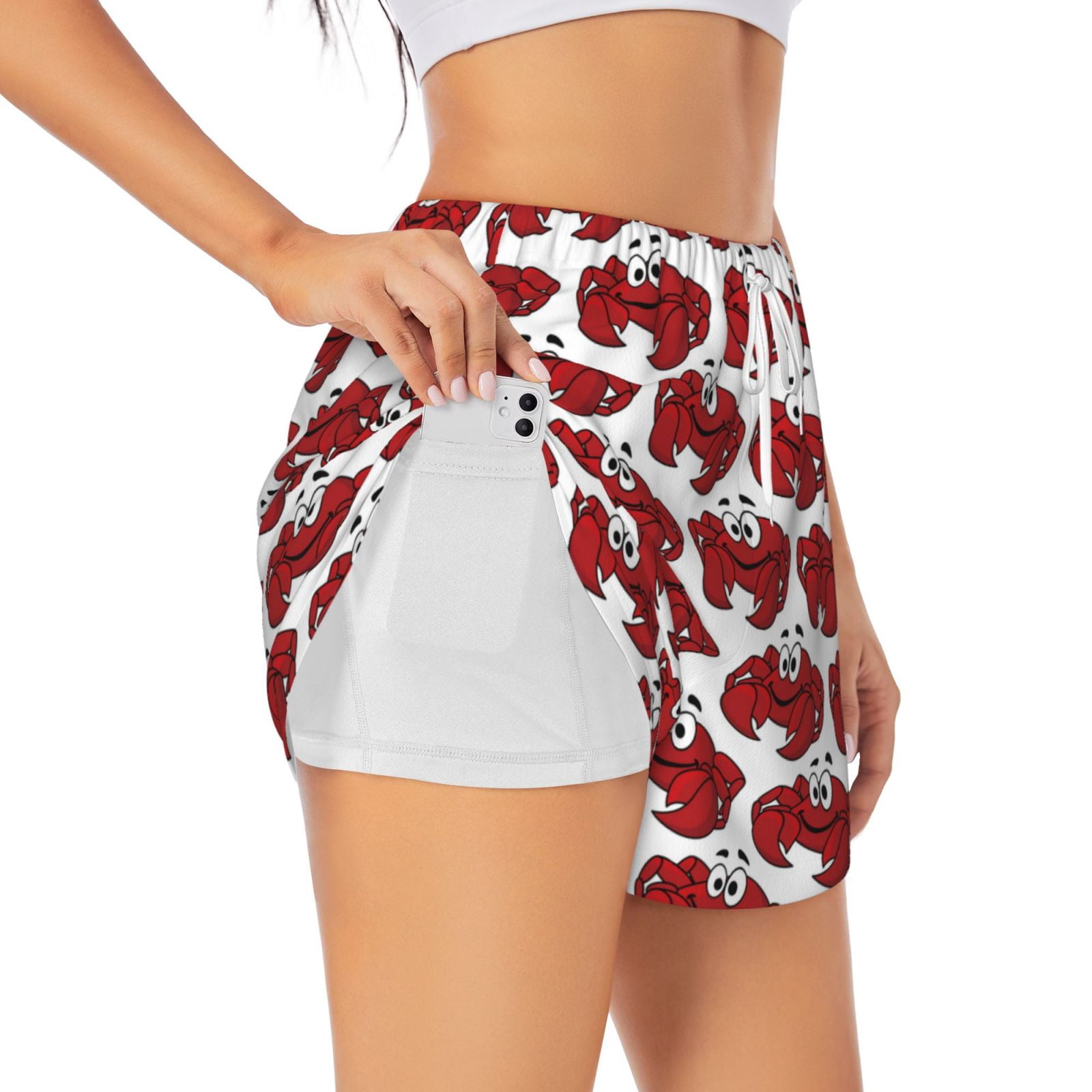 Crab Print Shorts
