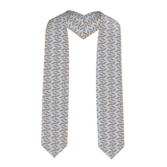 Fuzoiu Cute Sloth Print Graduation Sash,Graduation Stole,Unisex Adult Graduation Stole Shawl 91" Long,for Academic Commencements Shawl-Sharp Corner