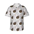 thumbnail image 1 of Fuzoiu Cute Swan Print Hawaiian Shirt for Men, Summer Beach Casual Short Sleeve Button Down Shirts, Men’s Beach Summer Shirts with Pocket,3X-Large, 1 of 7