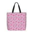 thumbnail image 1 of Fuzoiu Cute Watermelon Flamingo Print Durable Tote Bag,Shoulder Bag with Zipper Closure,Casual Tote's Handbag,for Daily Use, Shopping, School, Work, 1 of 7