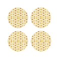 thumbnail image 1 of Fuzoiu Cute Yellow Duck Print Leather Coasters Set,Drink Coasters Set of 4,for Tabletop Protection, Durable PVC Coasters,Home Décor and Housewarming Gift-Round Shape, 1 of 6