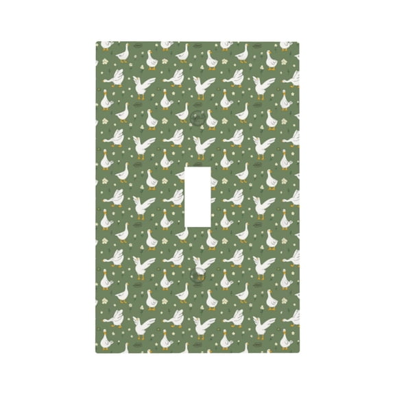Fuzoiu Cute goose Print Single Duplex Outlet Cover Plate, Light Switch Cover, for Receptacle Light Switch, Switch Cover Decorative Wallplate-Style T