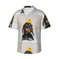 thumbnail image 1 of Fuzoiu Dachshund Sitting in Bathtub Print Hawaiian Shirt for Men, Summer Beach Casual Short Sleeve Button Down Shirts, Men’s Beach Summer Shirts with Pocket,Medium, 1 of 7