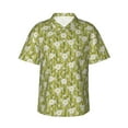 thumbnail image 1 of Fuzoiu Daisies Flowers Print Hawaiian Shirt for Men, Summer Beach Casual Short Sleeve Button Down Shirts, Men’s Beach Summer Shirts with Pocket,Medium, 1 of 7