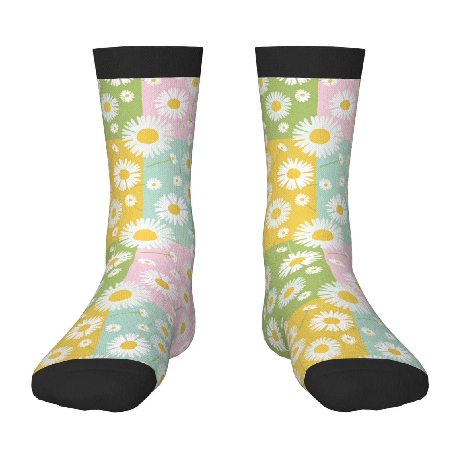 Fuzoiu Daisies Flowers Print Kids Socks For Boys Girls,Grip Crew Socks ...