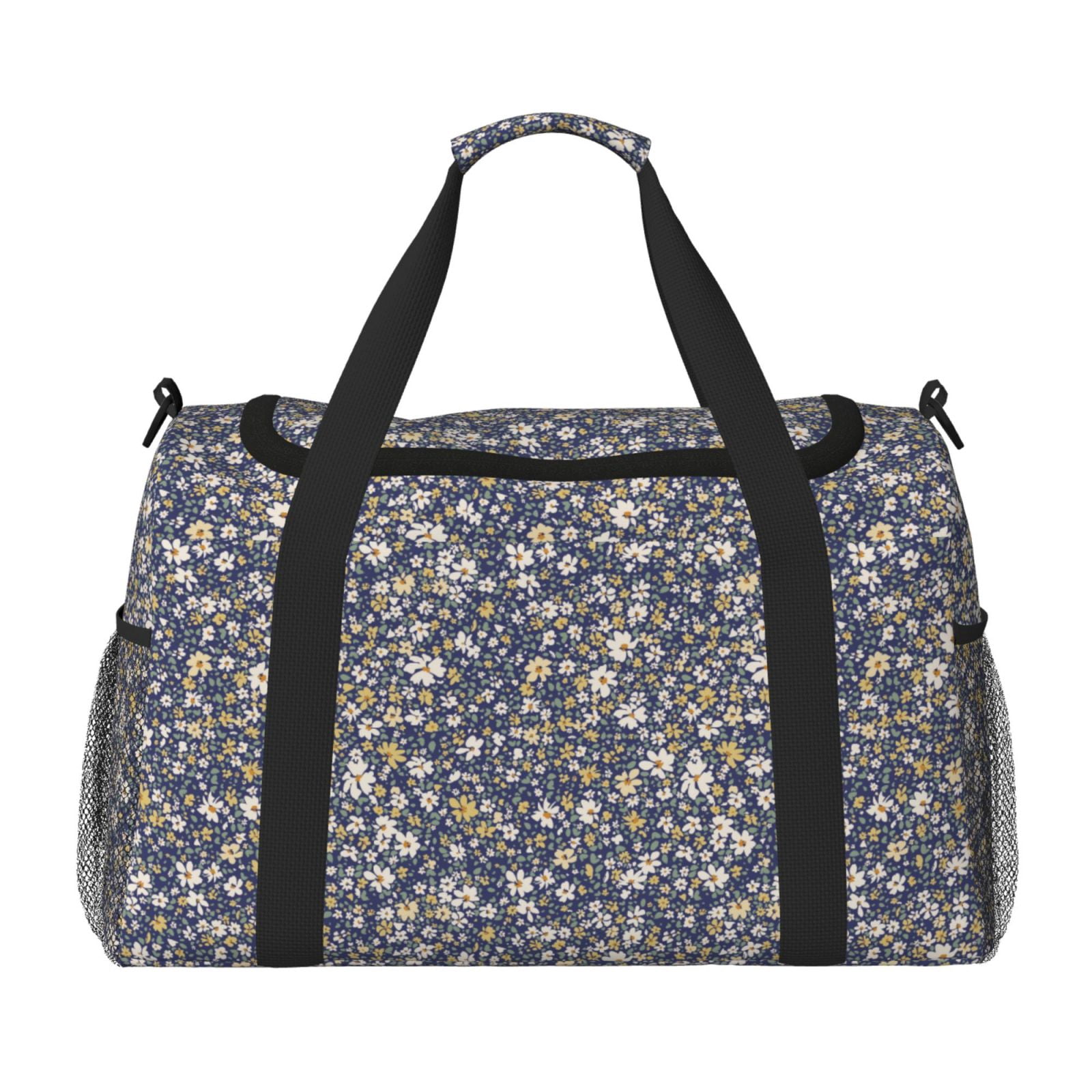 Fuzoiu Daisies Flowers Print Travel Duffle Bag,Carry On Tote Bags,Duffel Bag,Sport Gym Bag, Hospital Bag for Labor and Delivery, Overnight Bag,Luggage Bag