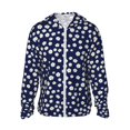 thumbnail image 1 of Fuzoiu Daisies Flowers Print Unisex Sun Protection Hoodie,UPF 50+ Light Jacket,Full Zip Sun Protection Hoodie,Long Sleeve Sun Shirts,for Outdoor Activities-Large, 1 of 7