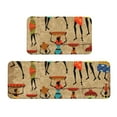 thumbnail image 1 of Fuzoiu Dancing African Women Print Kitchen Floor Mat 2 Sets,Kitchen Rugs and Mats,,Non Skid Waterproof Kitchen Floor Mat for Kitchen,Home Office,Sink,Laundry, 1 of 6