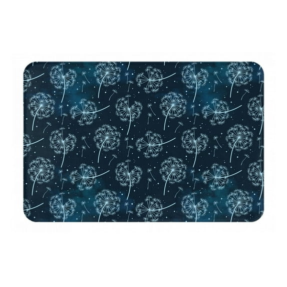 Fuzoiu Dandelions Print Door Mat Outdoor Indoor Welcome Mats, Front Doormat,Flannel Non Slip Durable Entrance Rugs for Front Door, Inside Outside Entry, Porch, Resist Dirt,16x24in