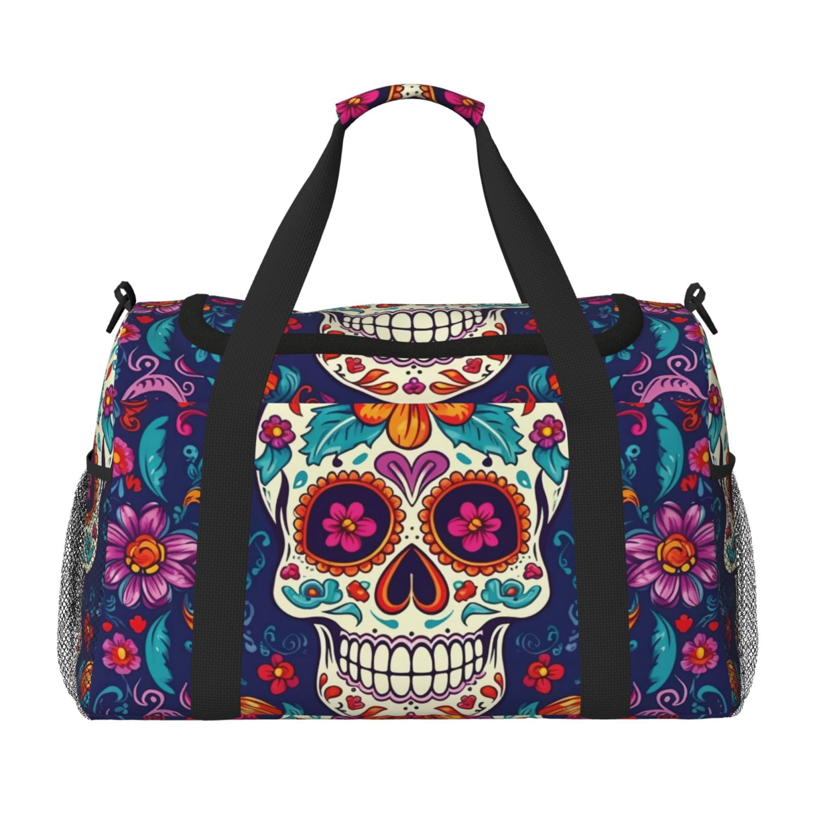 Fuzoiu Dead Day Party Print Travel Duffle Bag,Carry On Tote Bags,Duffel Bag,Sport Gym Bag, Hospital Bag for Labor and Delivery, Overnight Bag,Luggage Bag