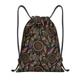thumbnail image 1 of Fuzoiu Decorative Feathers Print Drawstring Backpack for Gym, Travel, Yoga,Sports Sackpack String Bag for Women Men-Small, 1 of 6